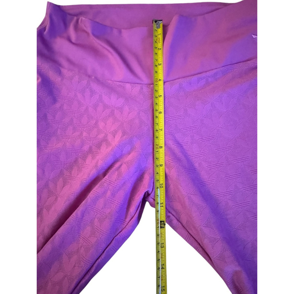NWT Adidas Pink Lace Flares Pants L, Lilac. High waist, Stretchy - Picture 14 of 15